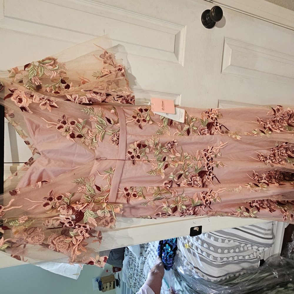 JJs House Pink Floral Wedding Dress